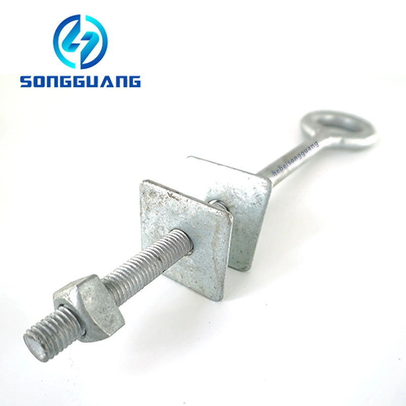 Hot DIP Galvanized Carbon Steel Round Eye Bolt with Nuts