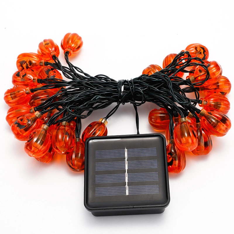 Calabaza de Halloween luces LED de la cadena de la batería de araña de luces las luces de la decoración exterior Bat luces solares
