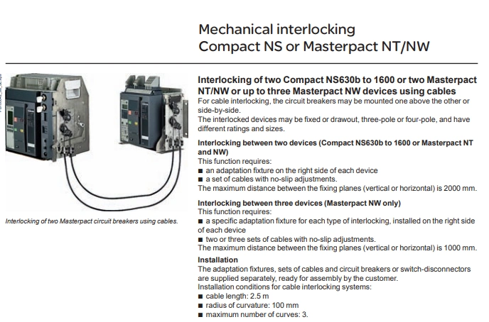 Mi Mechanical Interlocking Device for Acb ATS 4000AMP