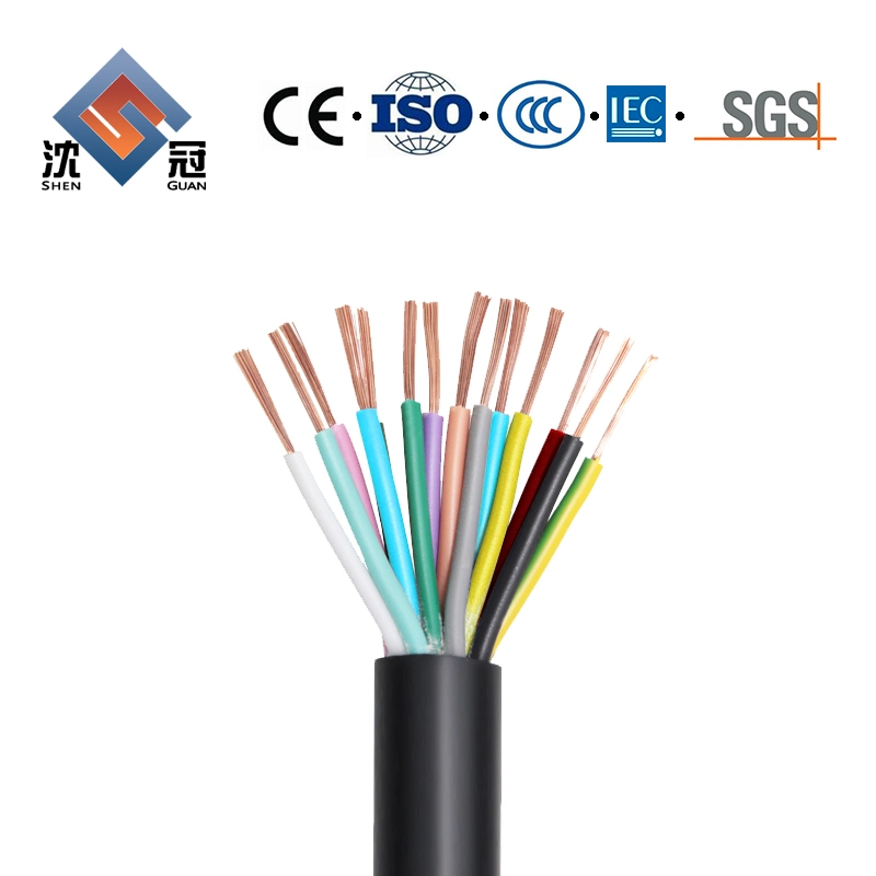 Shenguan PVC Flexible 1 Core Control Cables for Sale Electric Cable Drag Chain Cable Rubber and LSZH Material