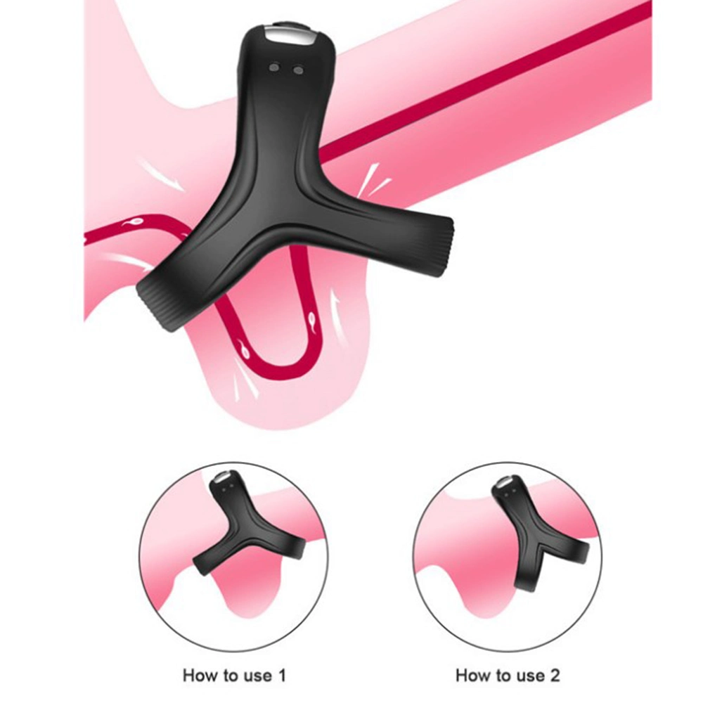 Wholesale/Supplier Male Penis Vibrator Massager USB Charging Double Delay Ejaculation Cock Penis Ring