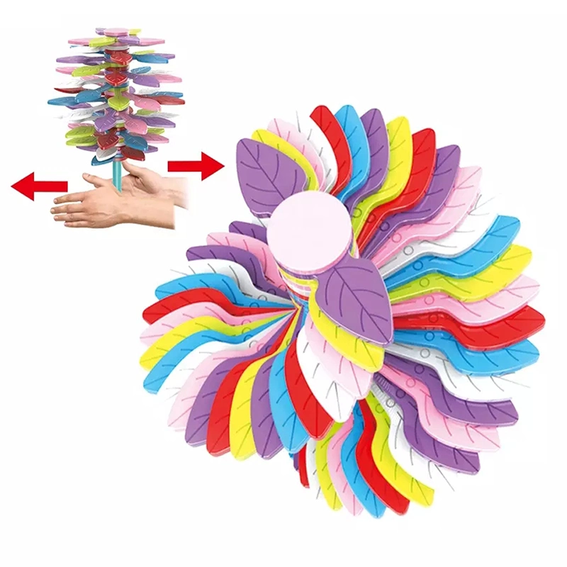 Tombotoys Fidget Toys Magical Rotation Lollipop 35PCS Fibonacci Sequence Spiral Rotation Tree Stress Reliever Toys for Kids