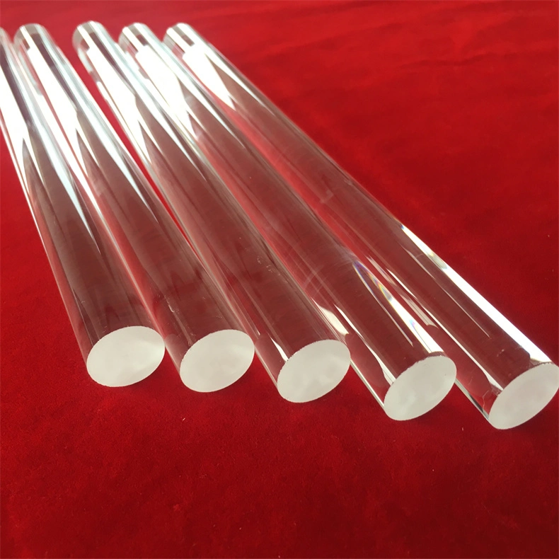 Customized High Purity Transparent Temperature Resistance Good Light Transmittance Quartz Glass Rod