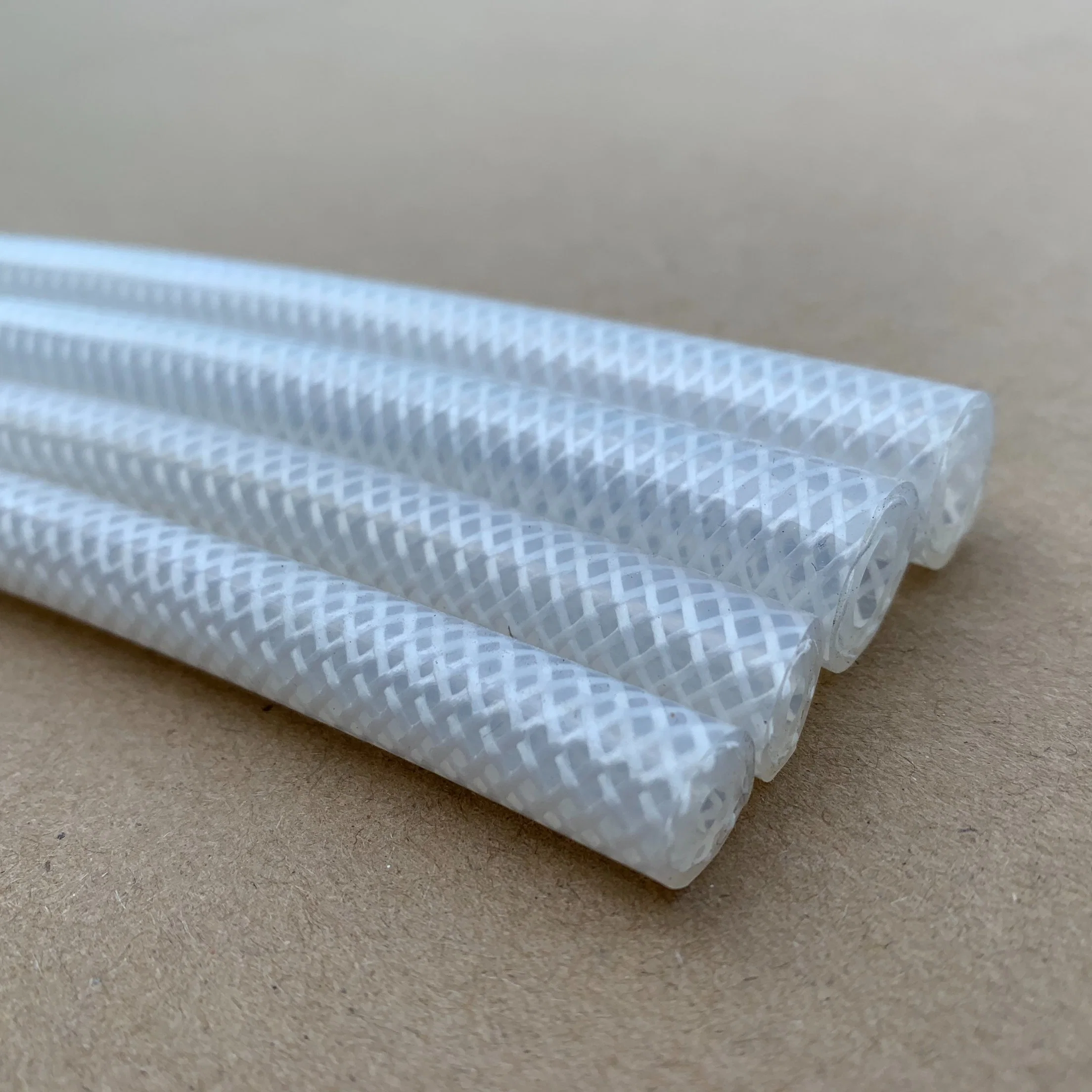 Water Pipe Platinum Cured Transparent Braided Reinforced Rubber Silicone Tube Hose