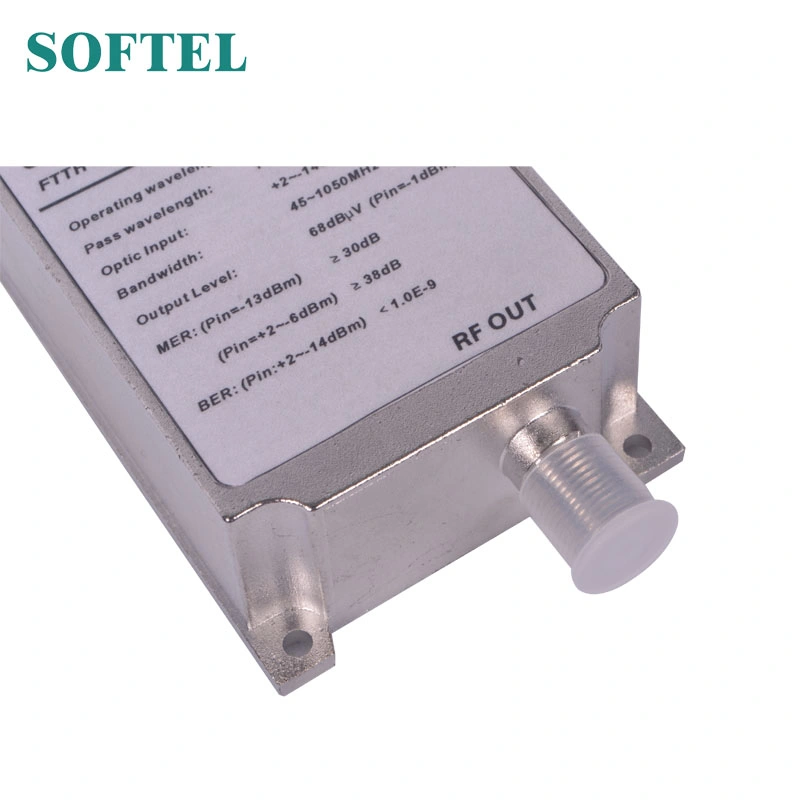 Silver Metal Shell Whole Sale FTTH Mini Passive Fiber Optical Receiver with Wdm