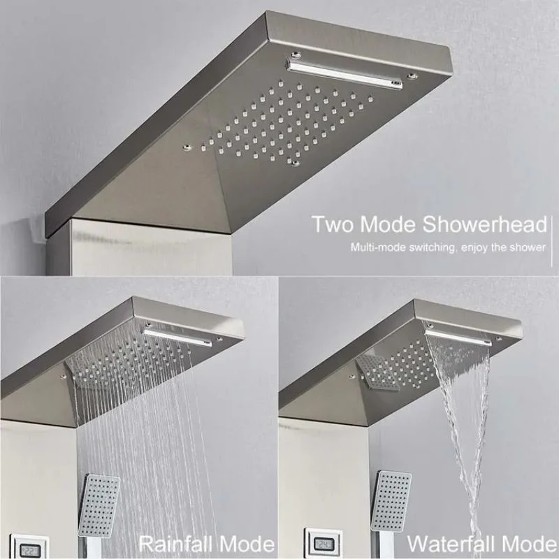 8029 Electroplated LED Shower Panel 304 Stainless Steel Bathroom Shower Column