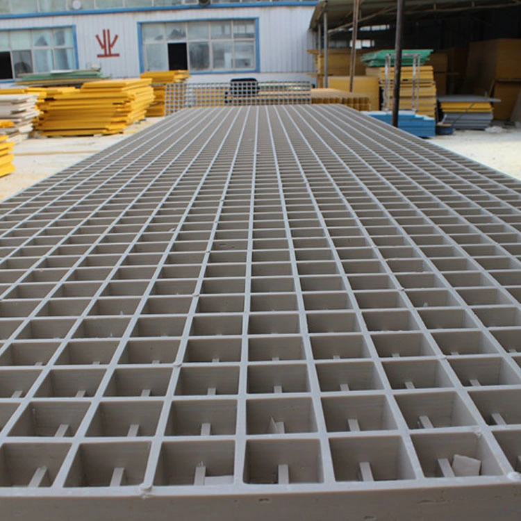 FRP/GRP ligero Molded grating Fabricante FRP aguas residuales gradas Fiberglass Walkway Rallando