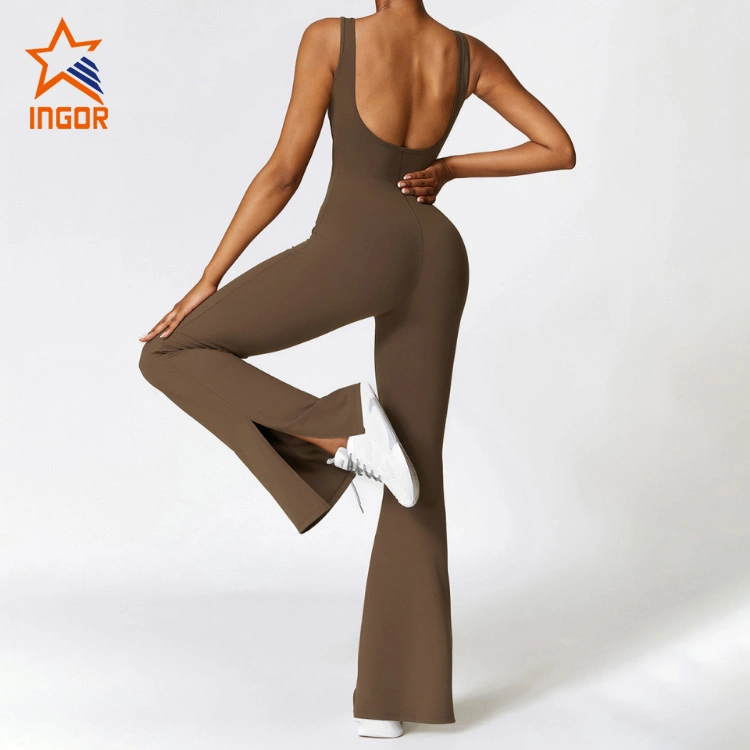 Vestuário de ginásio Ingoor Sportswear Custom Activewear para mulher vestuário nu Ioga Jumpsuit casual Dance Fitness Sports Fitness Fitness Athletic Wear