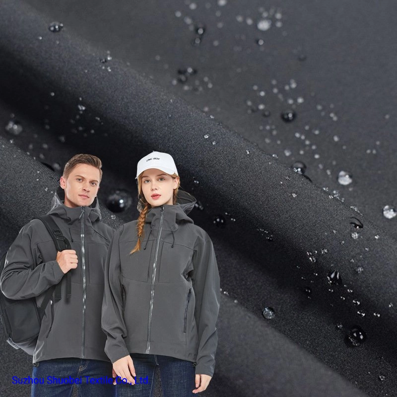 100% Polyester 100d 4 Way Stretch Fabric Bonded Polar Fleece Fabric Laminated Fleece Softshell Fabric for Outdoor Clothing Winter Coats Down Jacket