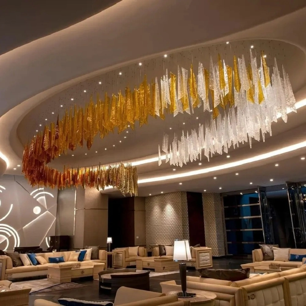 Modern Glass Crystal Lighting LED Luxury Fancy Lamp Home Hotel Interior Decoration Chandelier