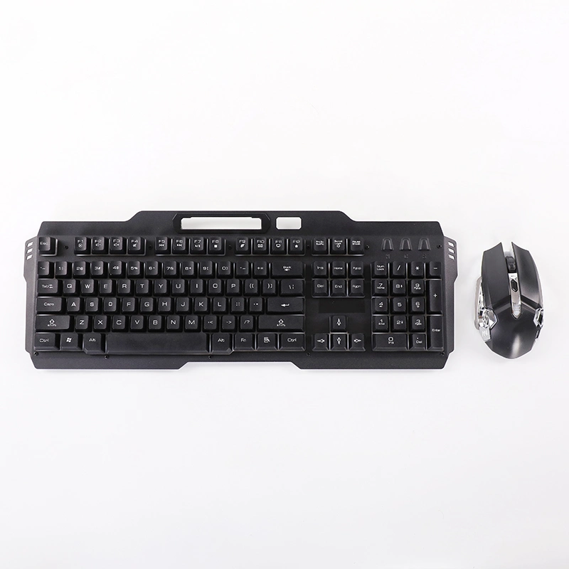 En stock 104-clé ensemble clavier et souris ergonomique avec fiche USB et câble