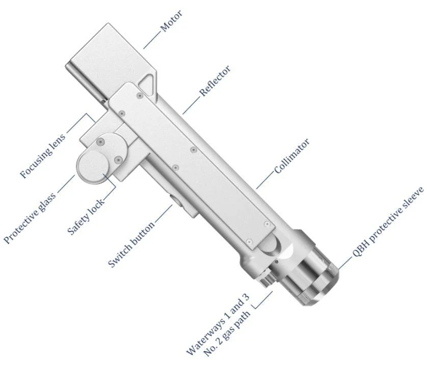 Máquina de limpieza láser portátil láser industrial de alta potencia para moldes metálicos Eliminación de óxido