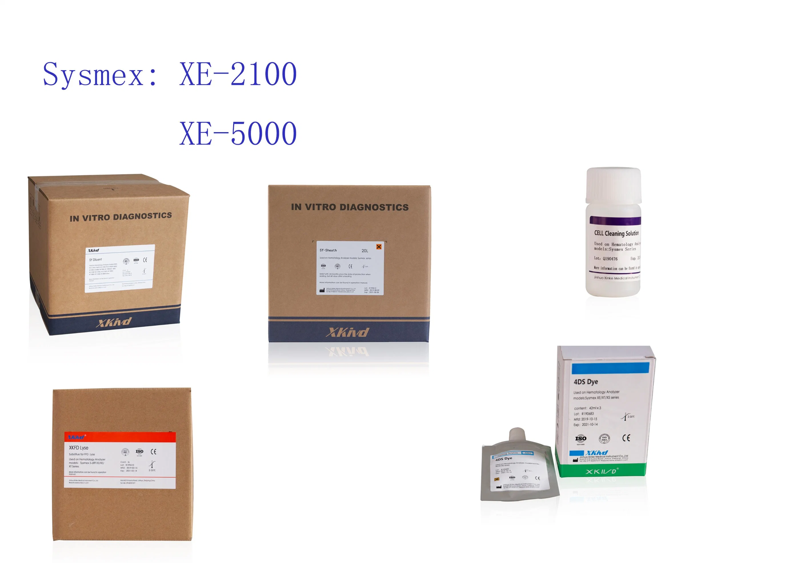 Analizador de Hematología Sysmex Xe 2100 Xe 5000 5 diluyente de dif Cellpack Lye Stromatolyser 4DS reactivos