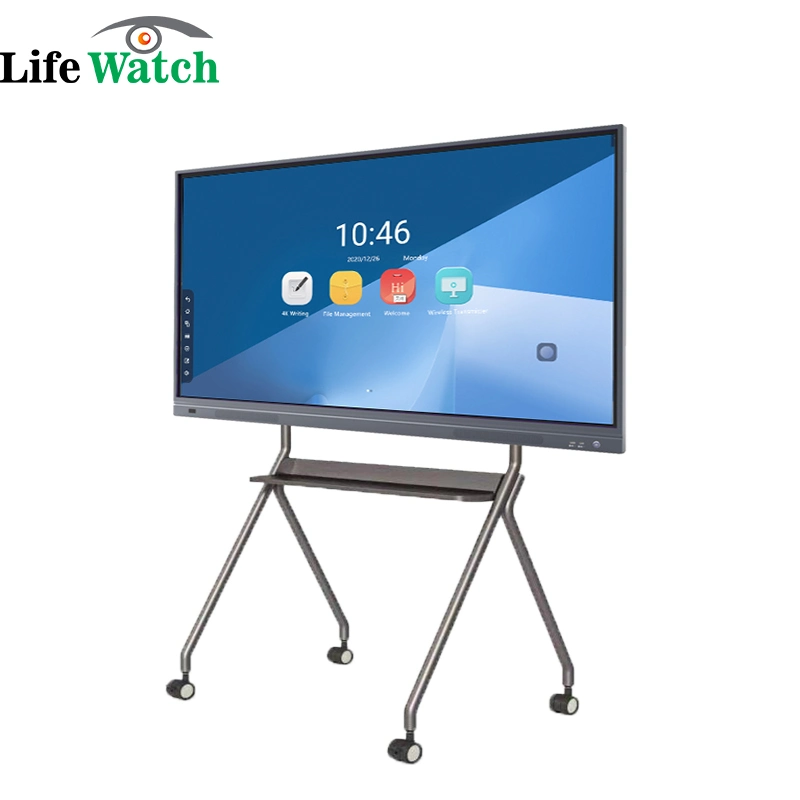 65-Inch 4K Android OS WiFi Free Stand Smart LCD Interactive Whiteboard Screen for training