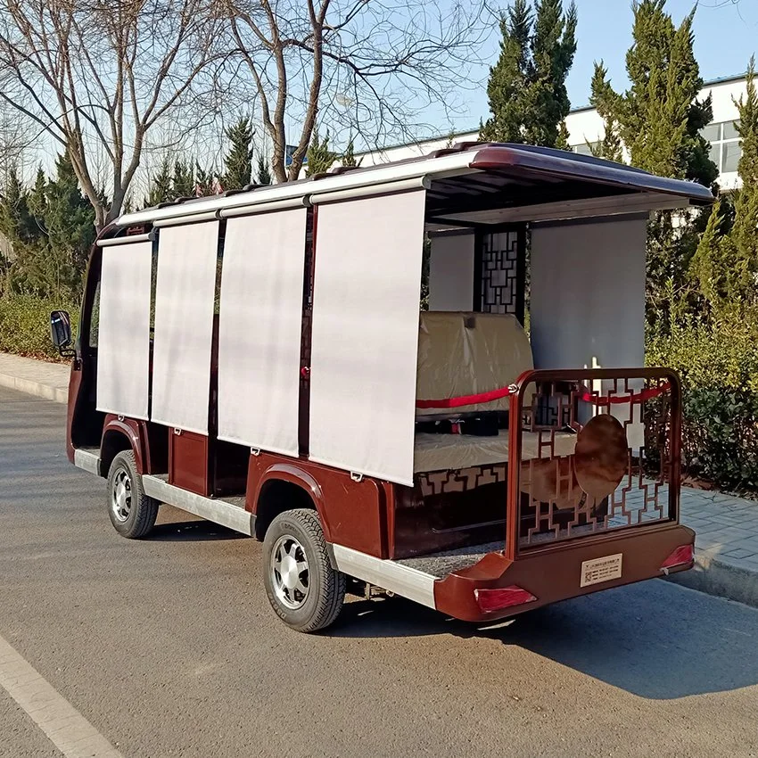 Nueva llegada 14 personas bajo velocidad Mantenimiento Free Shuttle Electric Autobús turístico para el Parque del Aeropuerto y el lugar escénico