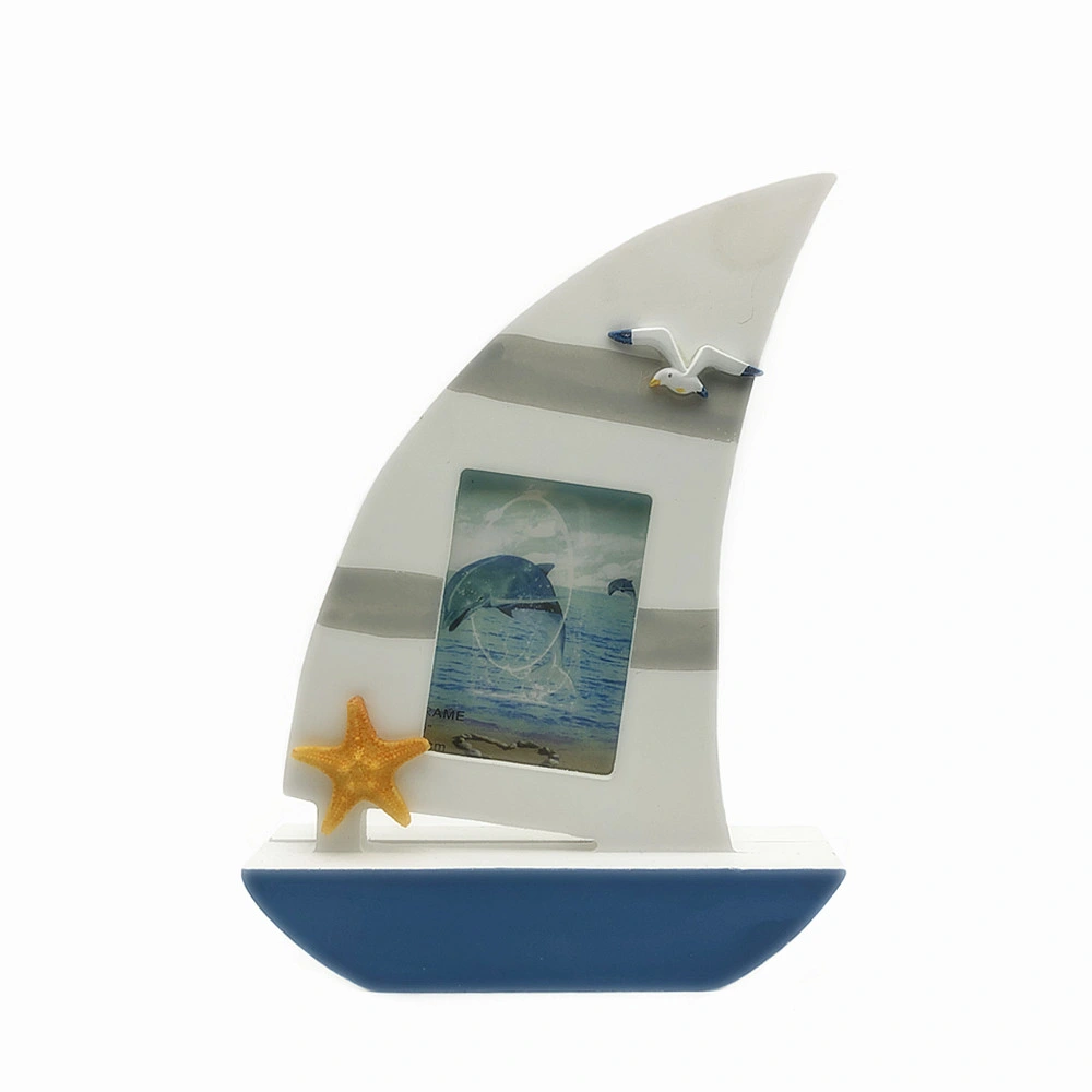 Sailboat Shape Wooden Picture Frame Photo Frame
