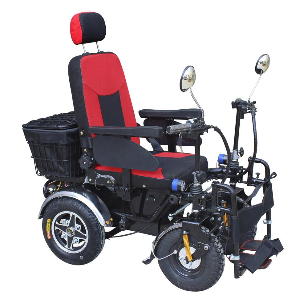 5% de descuento en productos médicos Fuera de carretera Nuevo diseño Silla de ruedas eléctrica de tracción en las 4 ruedas para discapacitados
