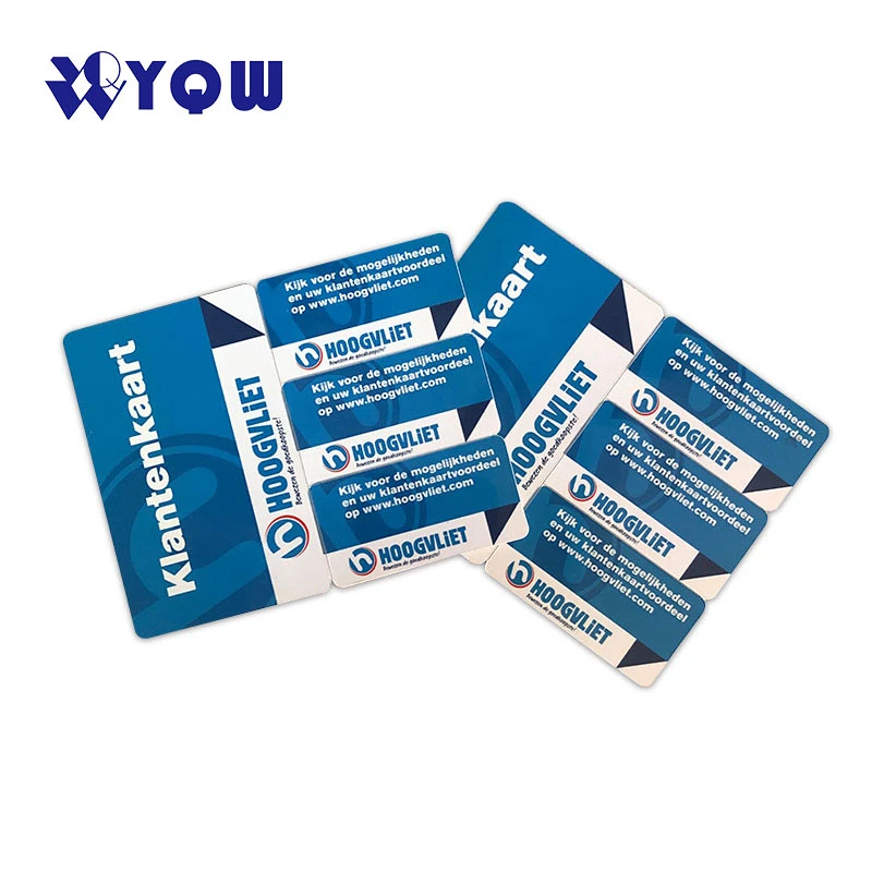 Nice Printing Mini Customized Size PVC Plastic Business Card with Round Hole