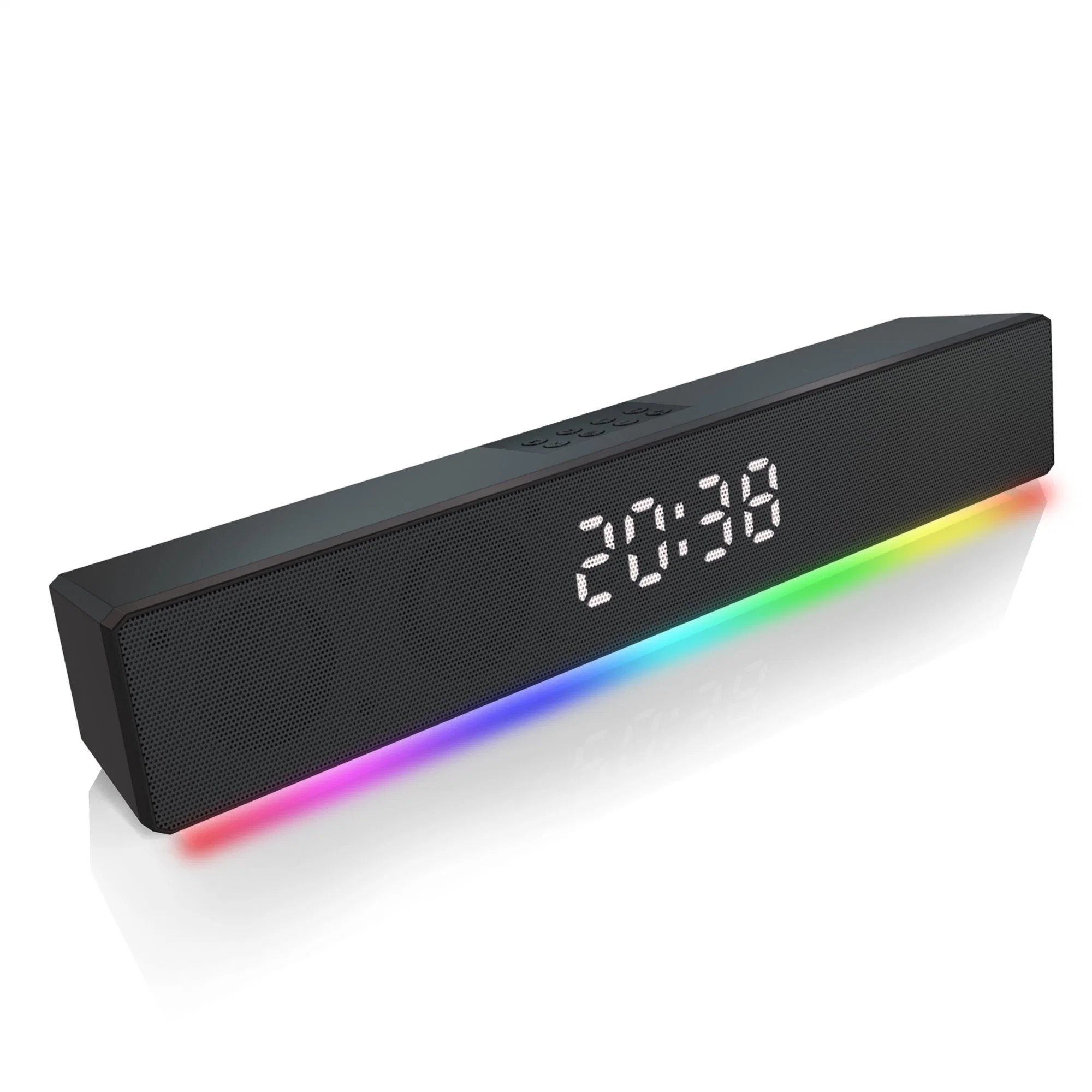 الموضة الجديدة RGB Lights مضخم صوت جهير صاخب مع الساعة الرقمية