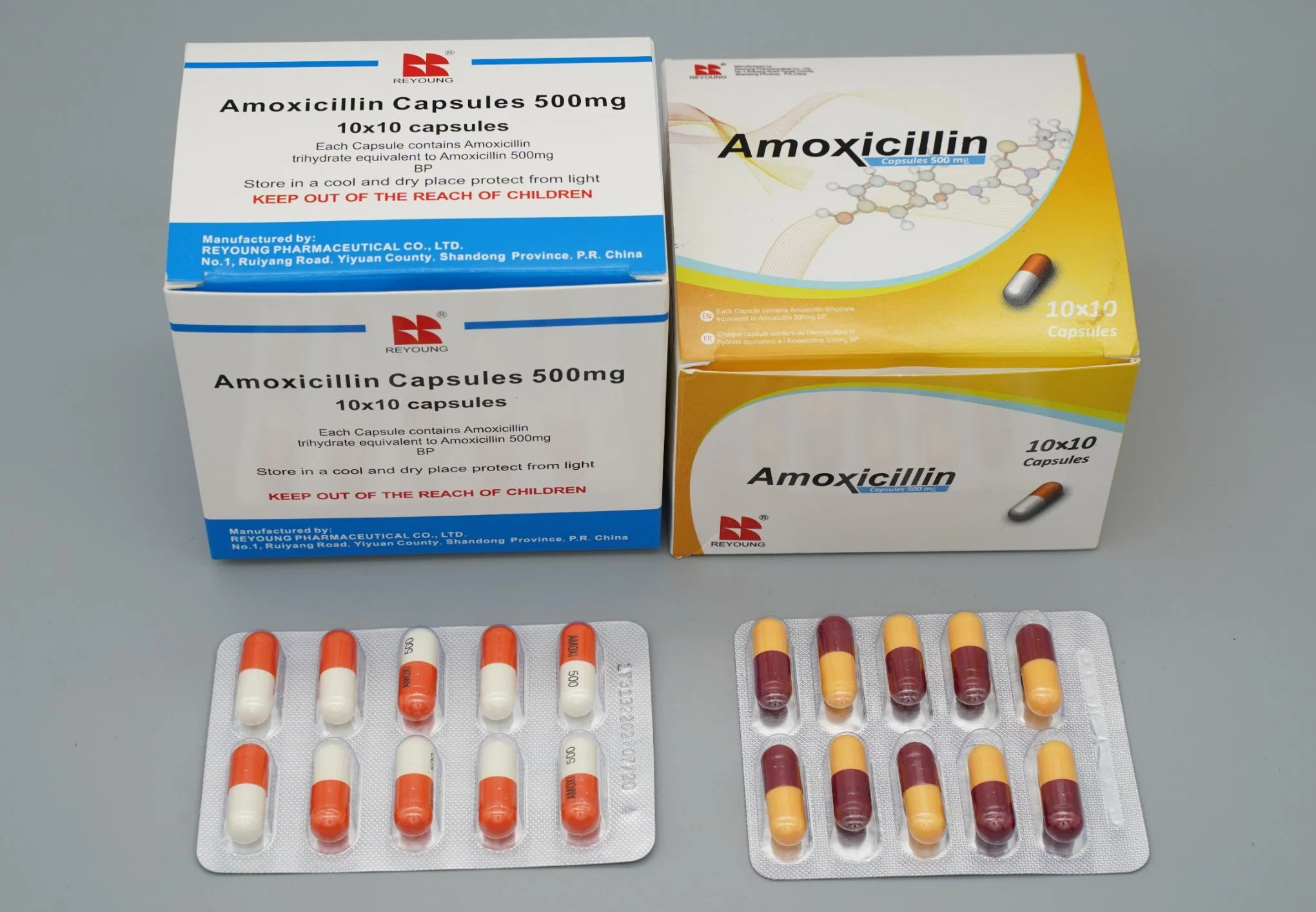 Amoxicillin-Kapsel 500mg/250mg GMP von Reyoung Pharma