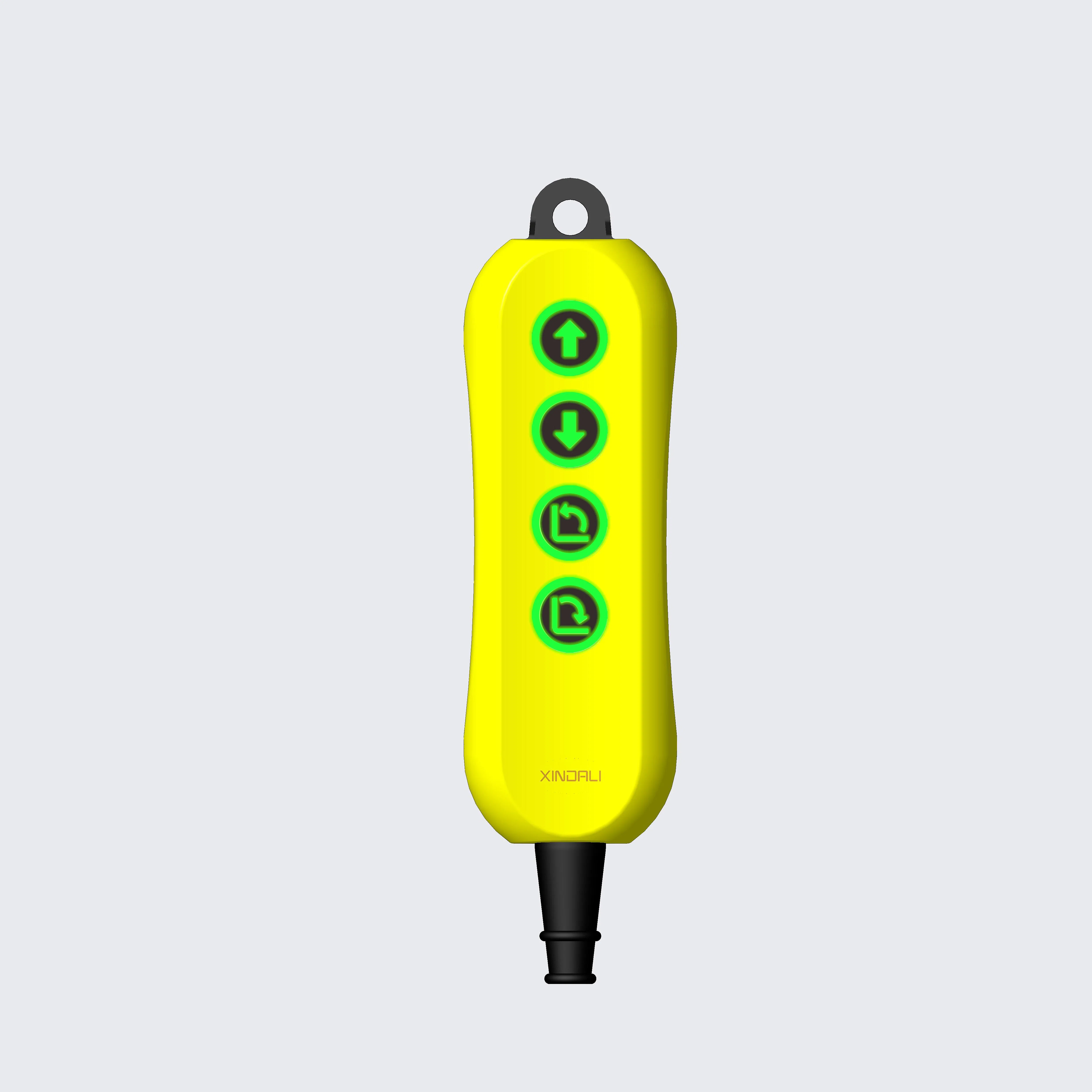 Novo design industrial Telecrane Telecomando de 6 botões F19-6 24V 36V 48V Controlo com botão de velocidade única para equipamento de elevação do guindaste