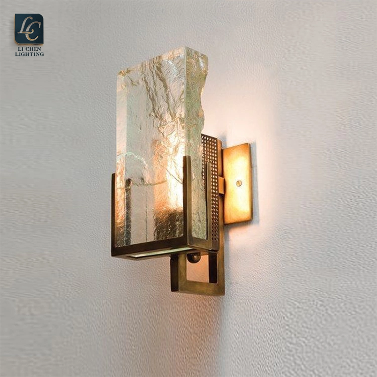 Hot Sale Iron Frame Glass Lampshade Modern LED Wall Light