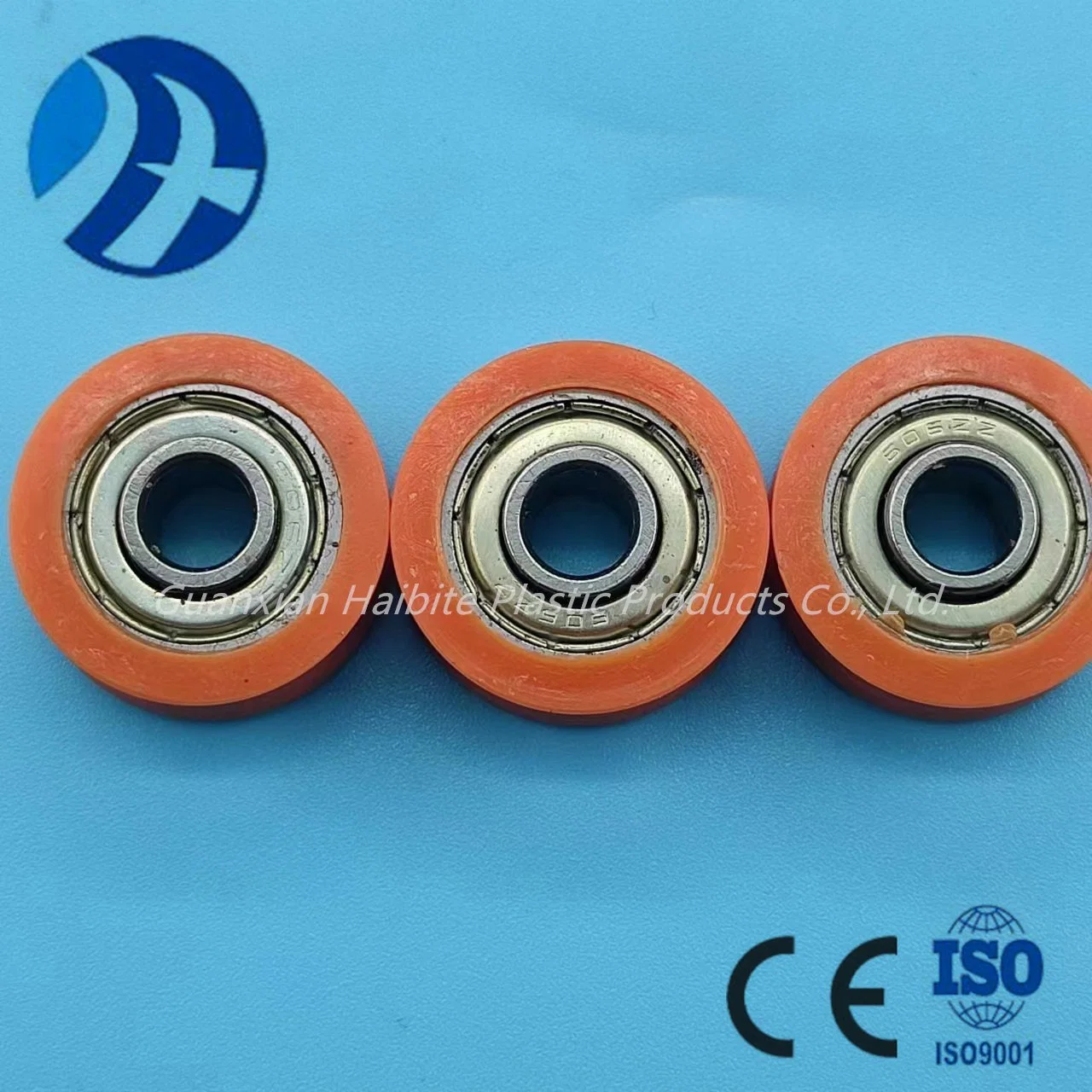 Deep Groove Ball Bearing Size 6*21.8*7.2*20.6mm Plastic Roller Wheel