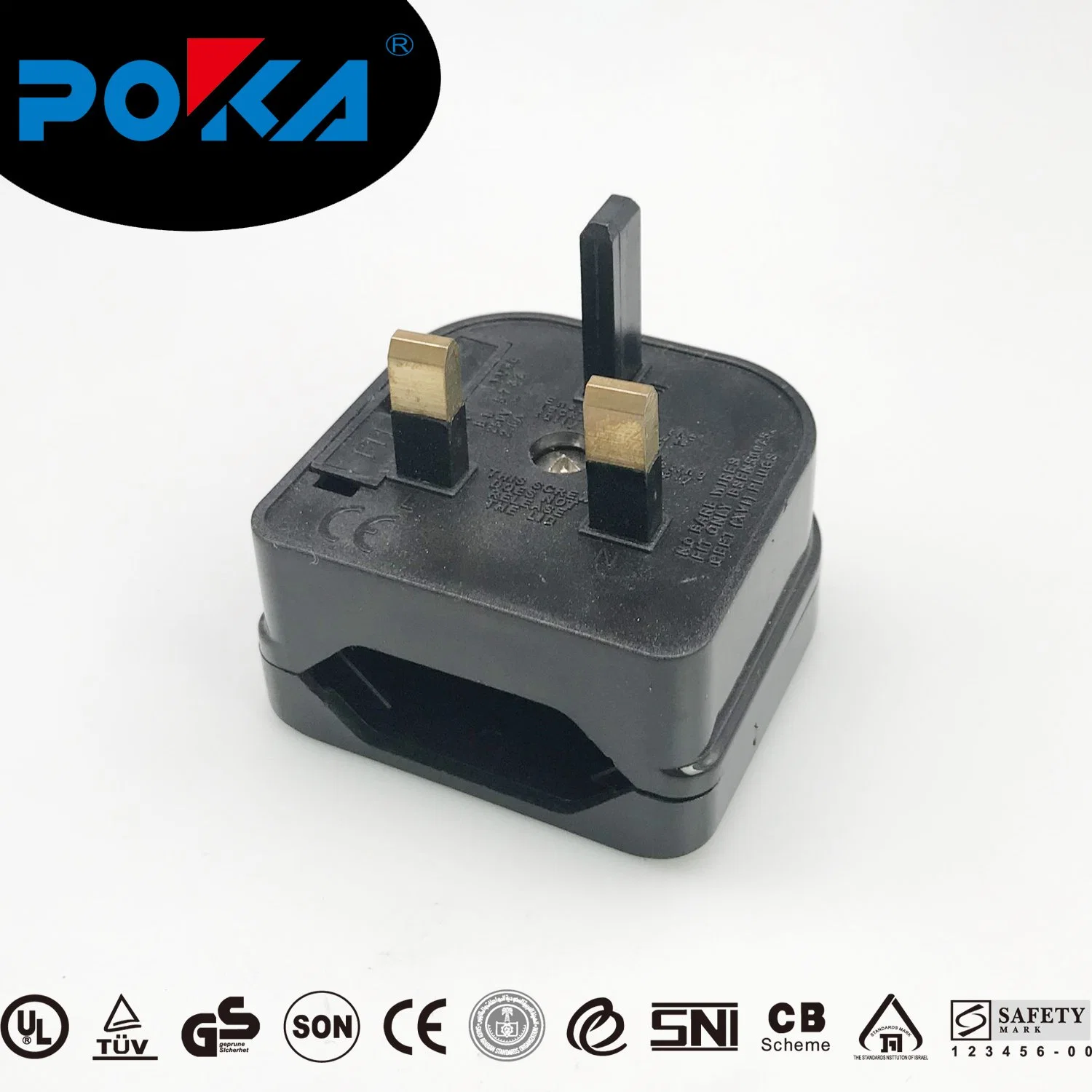 UK 3 Pin to EU 2 Round Pin Power Adapter