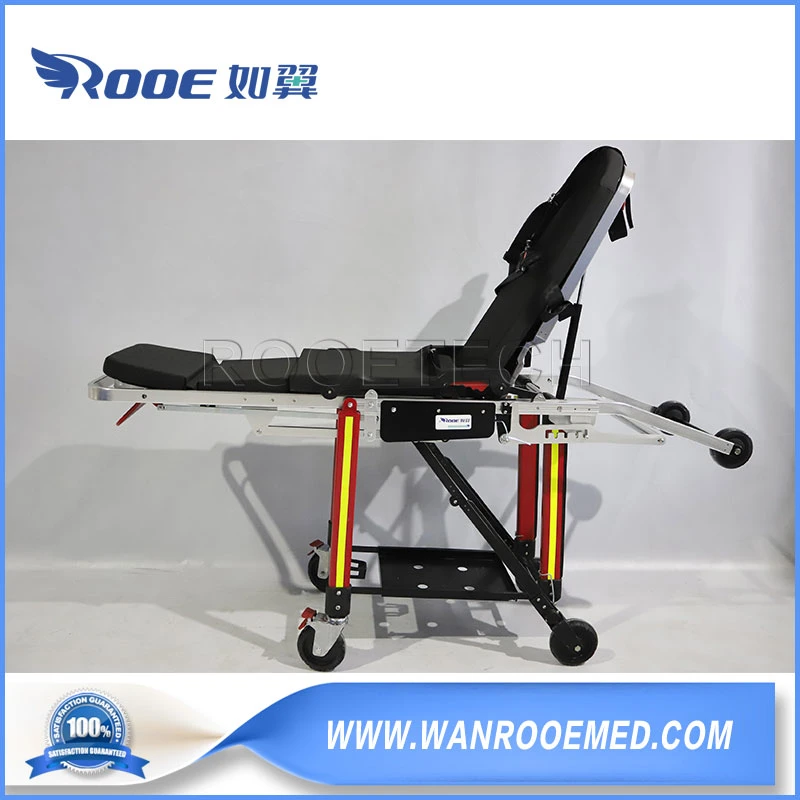 5 Positions Adjustable Patient Transport Ambulance Stretcher Chair with Gas Spring Structure Backrest