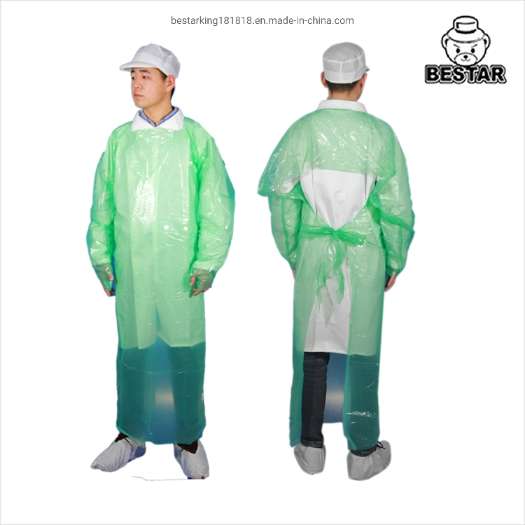 AAMI PB70 Level 2 Level 3 Surgical Waterproof Lightweight CPE Coat Gown