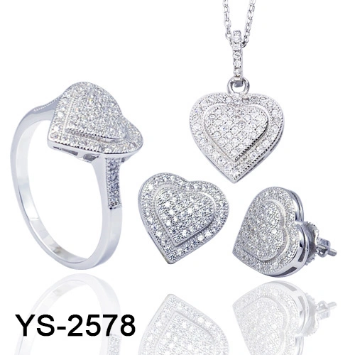 Factory Wholesale/Supplier 925 Sterling Silver Fashion Jewelry Micro Pave Set for Women