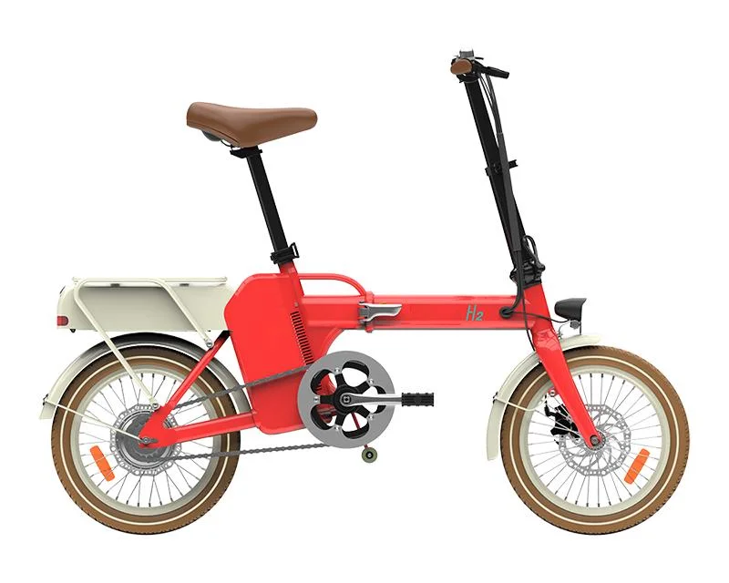 Blue&Red Hydrogen Powered Folding Bike Hydrogen Fuel Cell system E-Bike