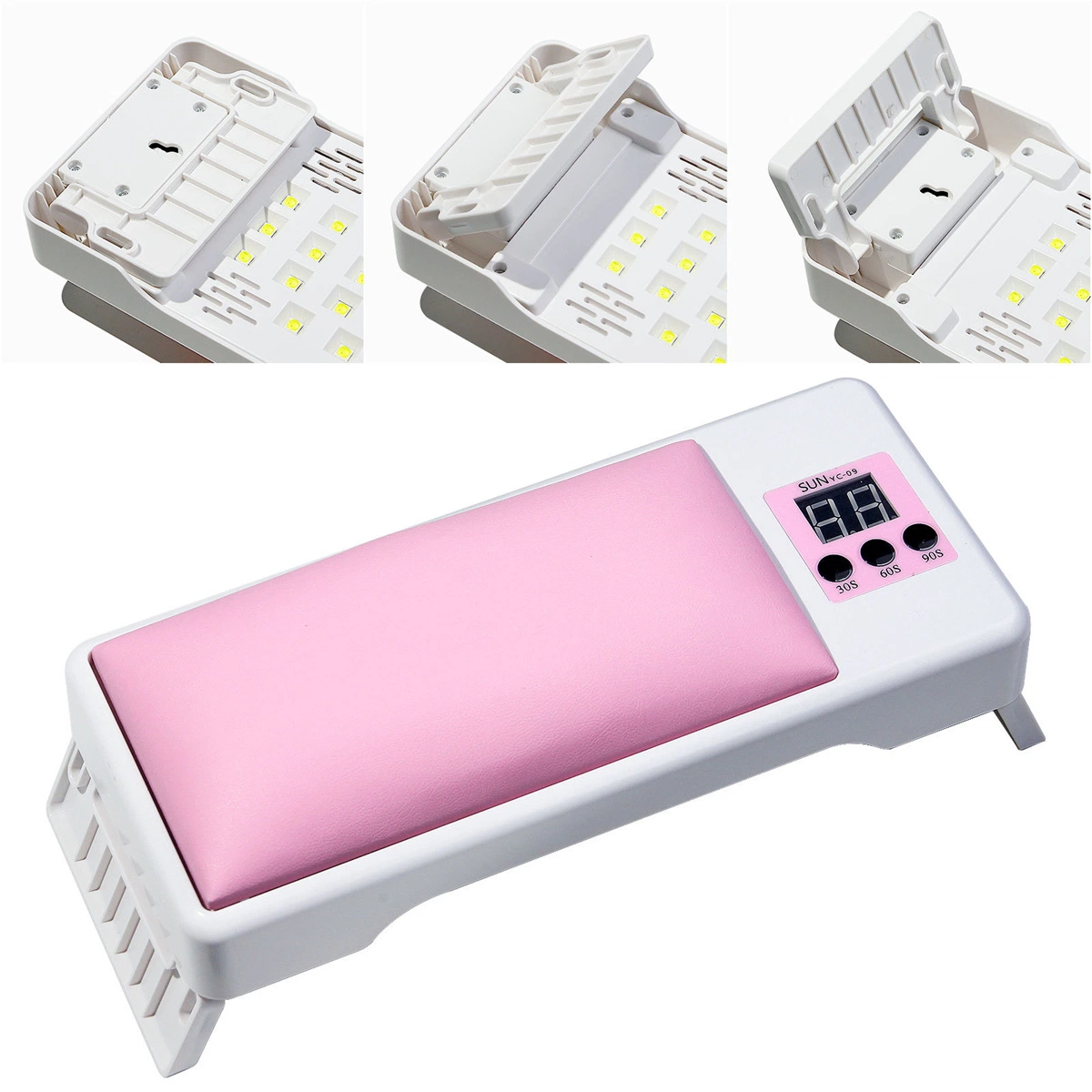 Neues Hand Kissen Nail Art Lampe Leder Faltbare Hand Kissen Komfortable Tragbare Nagellack Gel Phototherapie Backlampe