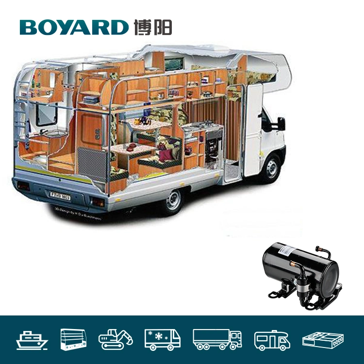 Boyard 115V Hermetic Horizontal Compressor for Camping Automotive Vehicles Refrigeration Air Conditioner and Heating