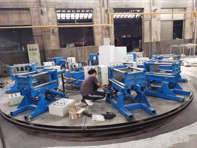 Continous Aluminum or Brass Gravity Die Casting Production Line with Robot Pouring