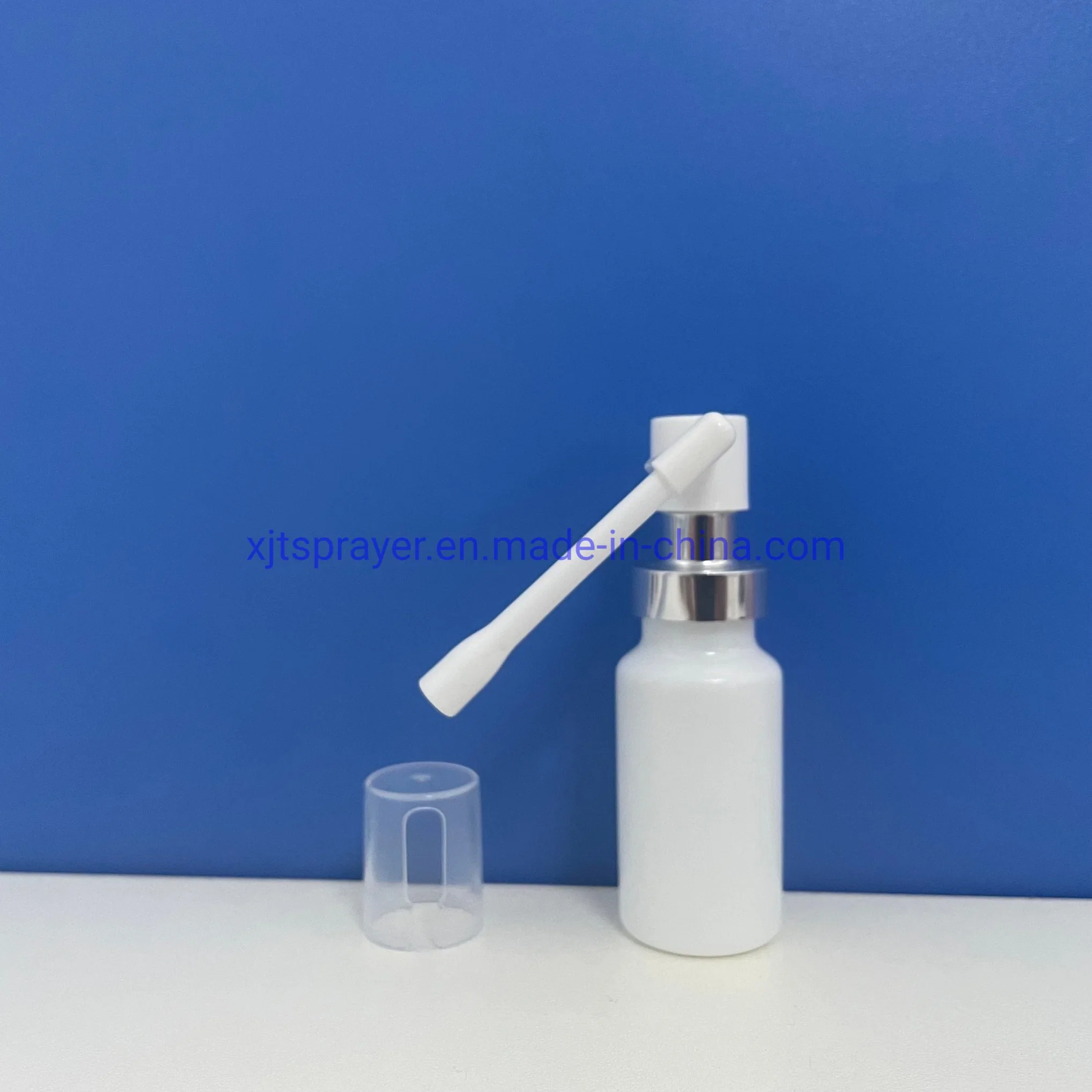 Crimp on PE Plastic Bottle 15ml 20ml 30ml with Oral Spray Mouth Sprayer Throat Spray Pump