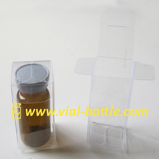 7ml Serum Glass Vial with Red Flip Tops and Rubber Stopper