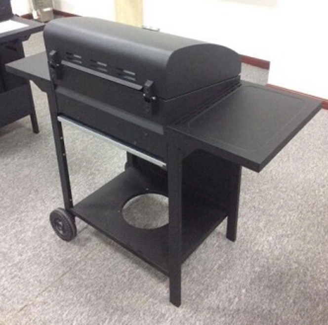 Powder Coated 3 Burners Gas BBQ Grill with Two Side Shelves