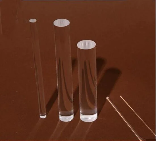 Polished Round Transparent Quartz Rod for Optical Fiber