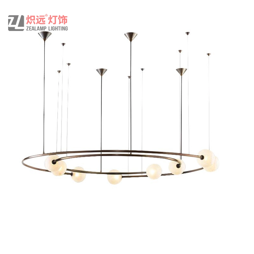 Double Circle Steel Pendant Lamp for Drawing Room (ZLA061P)