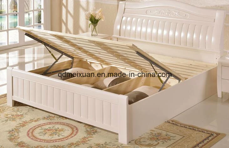 Solid Wooden Bed Modern Double Beds (M-X2272)