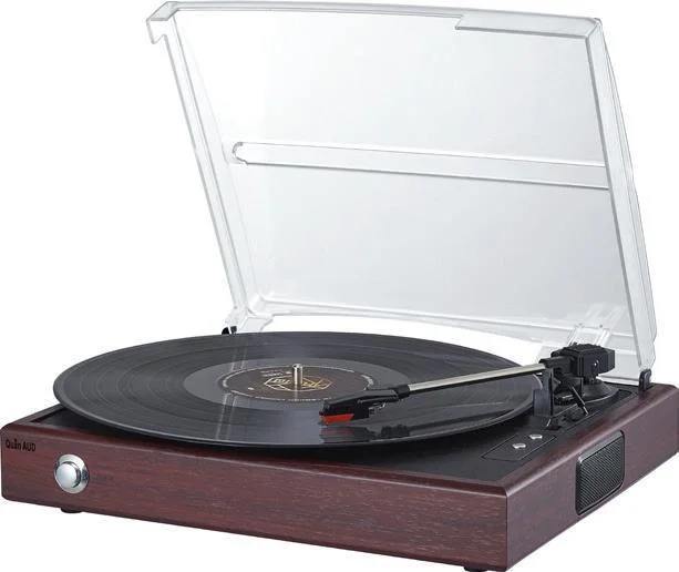 Gramophone Classic Wood Turntable Record Player with Vinyl Retro Phonogram