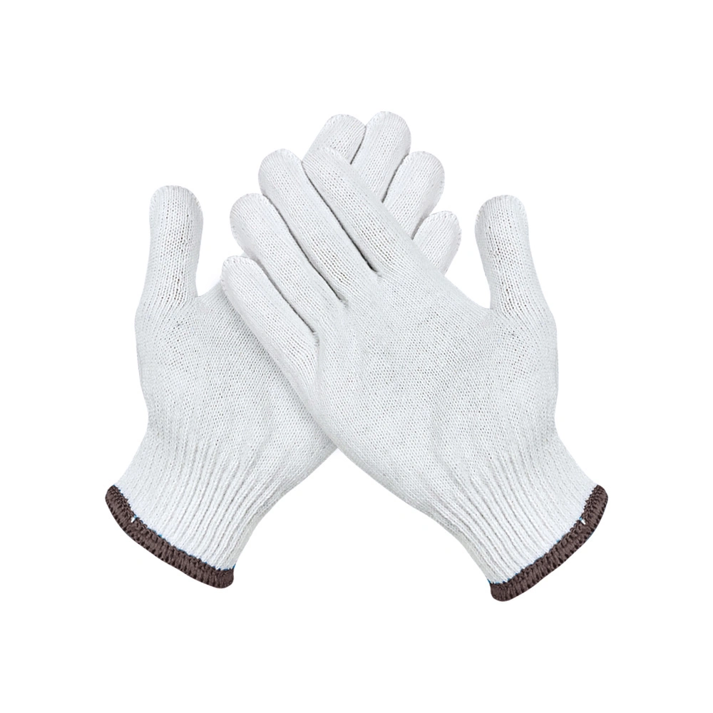 China Wholesale Labor Working Guantes Safety Work Glove White Cotton Knitted Gloves