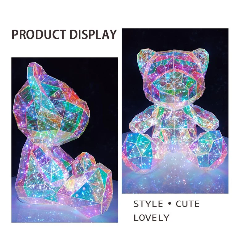 Bear LED Lamps Festival Party Christmas Decoration Gifts Valentine's Day Decoration Romantic Gifts 3D Christmas Adornment 2023