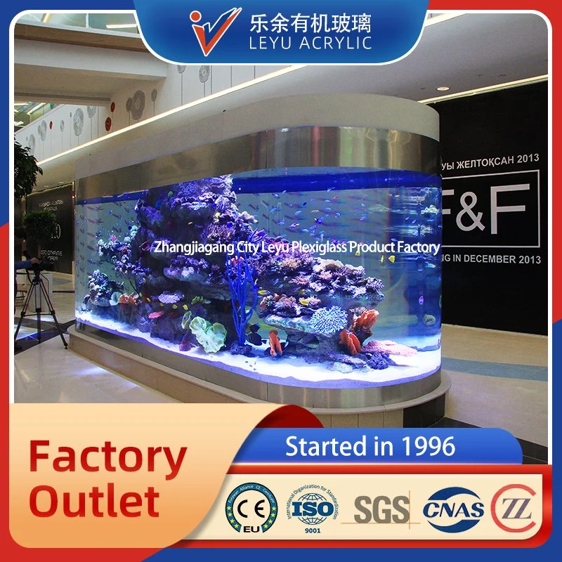 Custom grande New Made Square Fish Aquarium Jellyfish Gold Tank