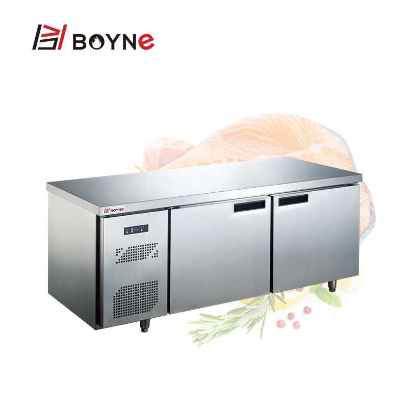 Fan Cooling Stainless Steel Counter Top Freezer Work Bench Customized Size