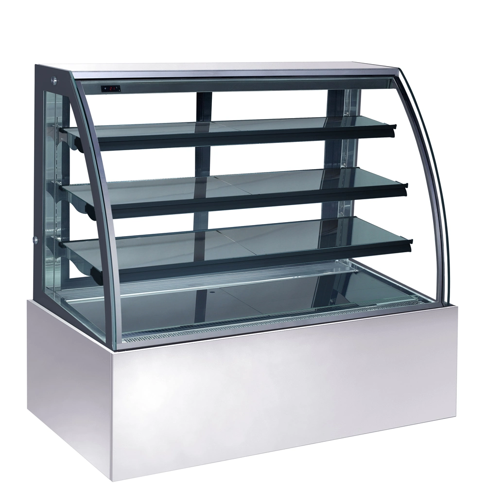 Four-Sides Glasses Vertical Kitchen Display Freezer for Cake Sandwich Pastry