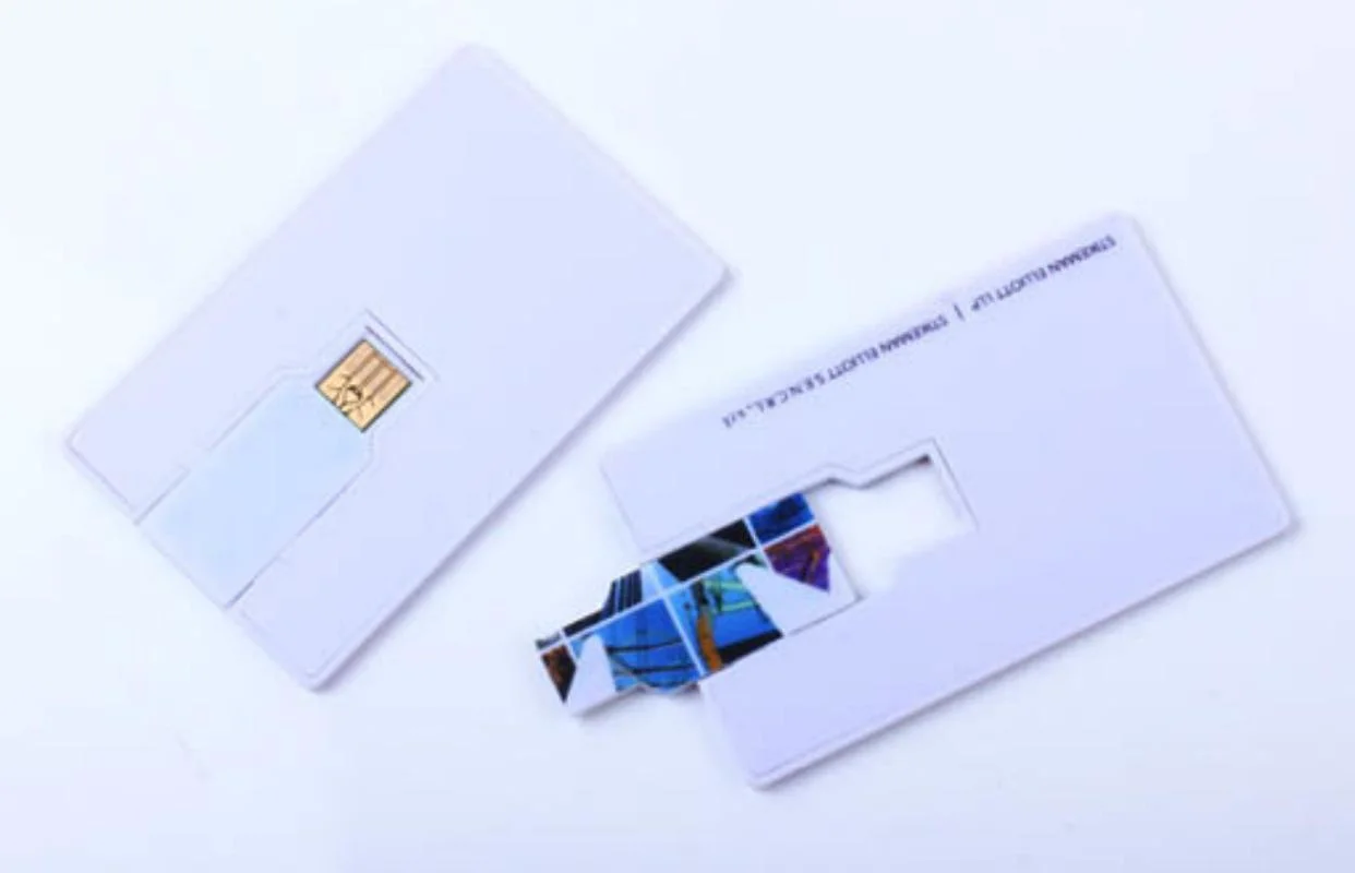 Caneta de cartão de visita com unidade flash USB para impressão a cores (CC02B)