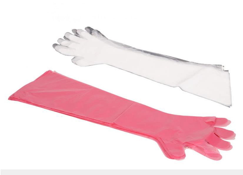 Extra Long Disposable PE Plastic Gloves Polythene Gloves