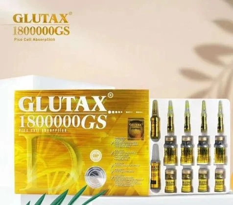 Blanchiment original Italien Glutax 1800000 cellules souches plus produit de blanchiment Glutathion injection soin de la peau Luthione Vtamin C fixe blanchiment d'éclaircissement Produits